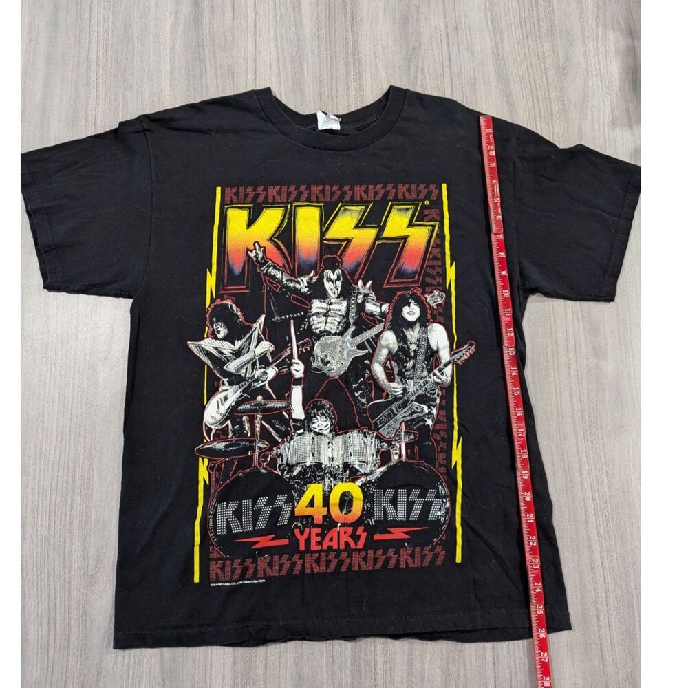KISS End of the Road World Tour Black Graphic T-Shirt Band Tee Men's Size L